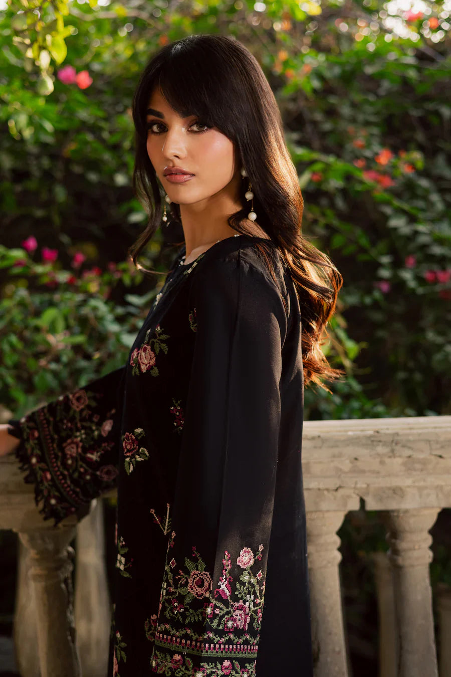 Cross De black 2Pc - Embroidered Lawn Dress