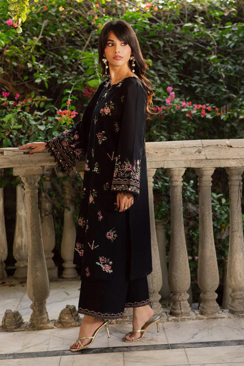 Cross De black 2Pc - Embroidered Lawn Dress