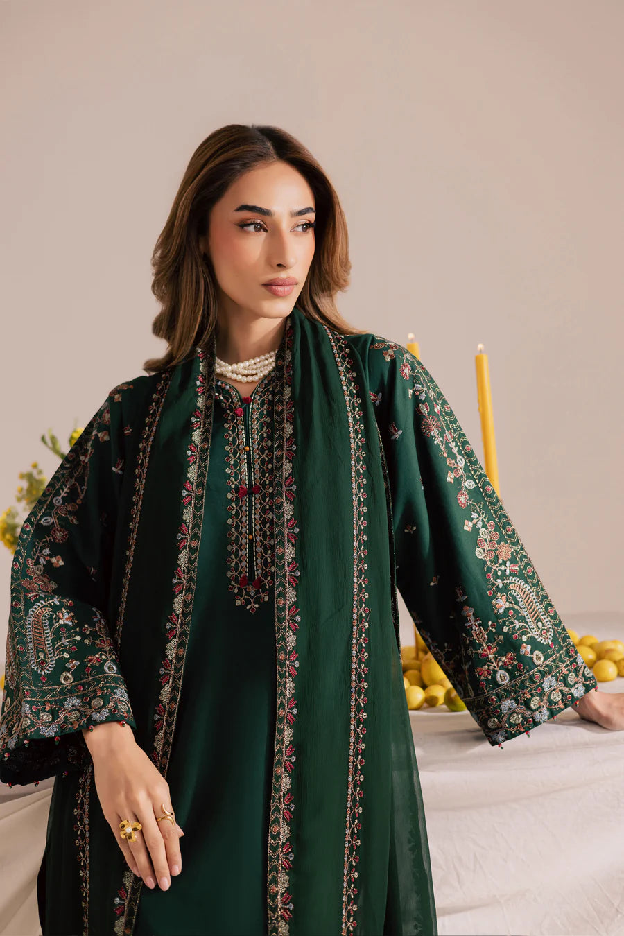 Cross Hatch 3Pc - Embroidered Lawn Dress