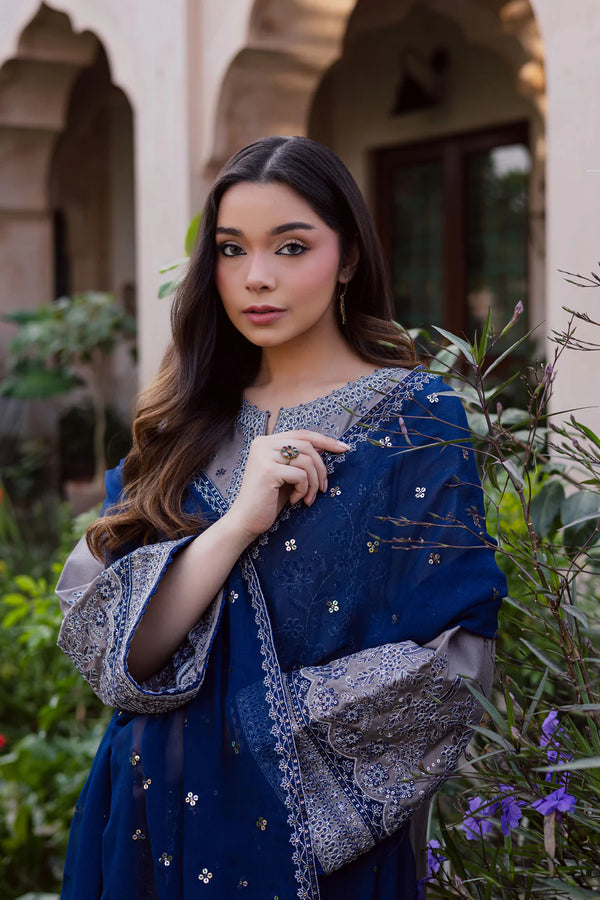 Ezlyin 3Pc - Embroidered Lawn Dress