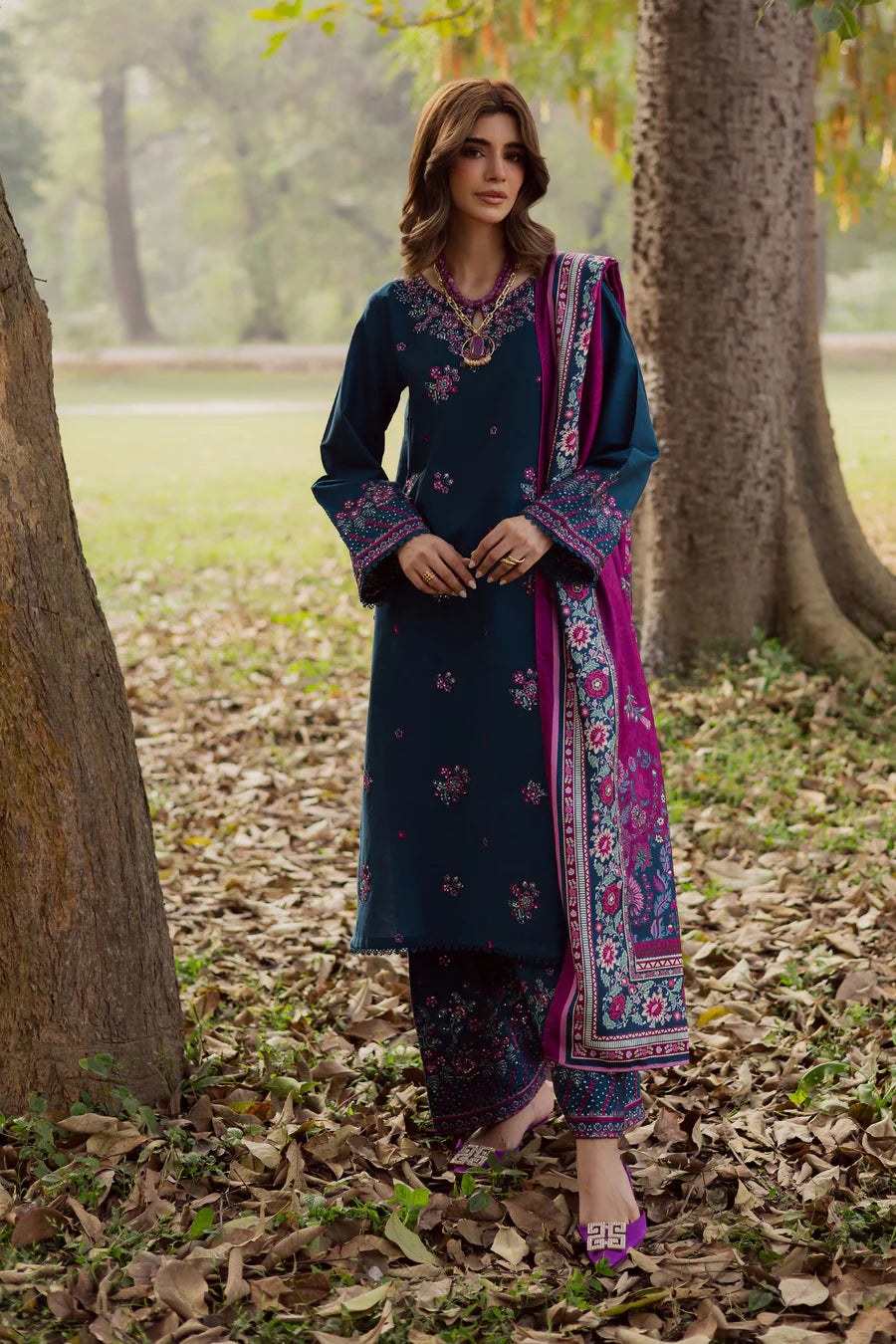 Moscow 3Pc - Embroidered Lawn Dress