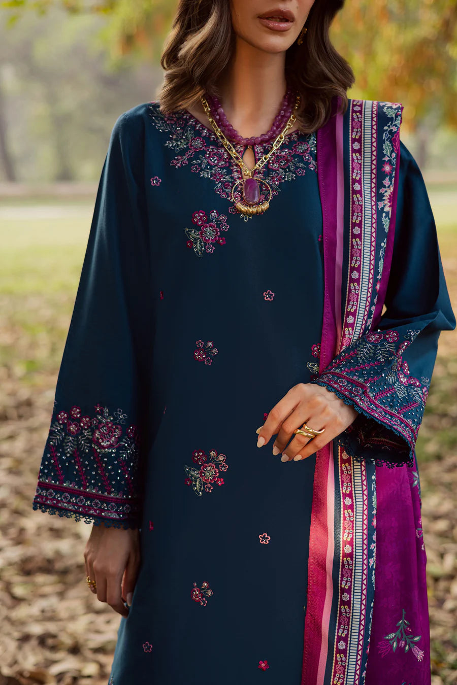Moscow 3Pc - Embroidered Lawn Dress
