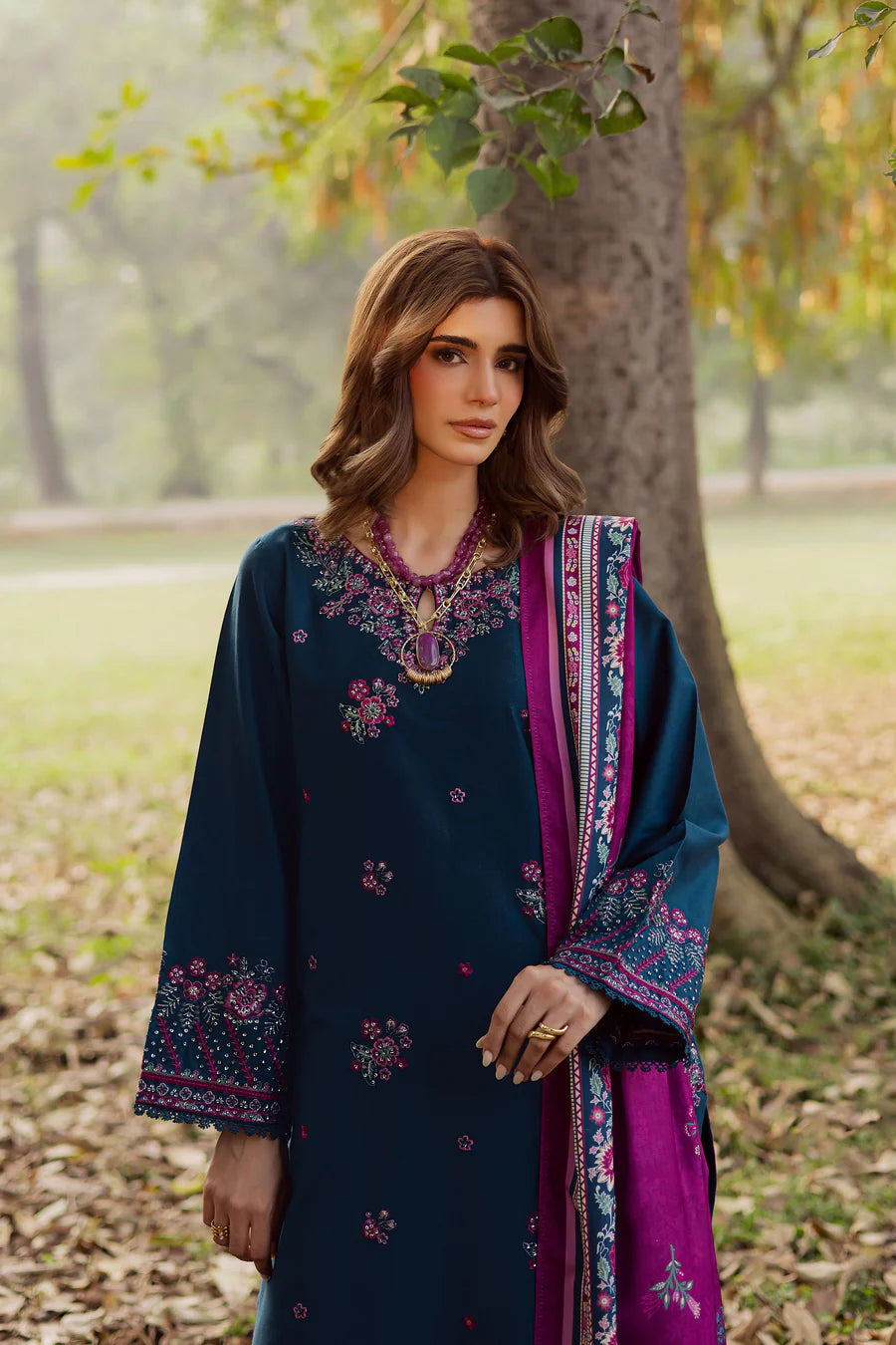 Moscow 3Pc - Embroidered Lawn Dress