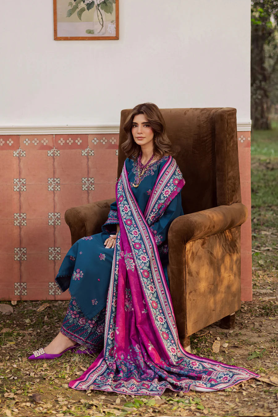 Moscow 3Pc - Embroidered Lawn Dress