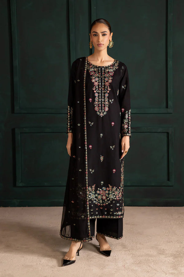 Night flower 3Pc - Embroidered Lawn Dress