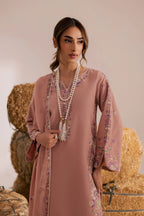 Pink Crimora 3Pc - Embroidered Lawn Dress