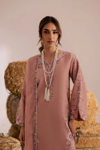 Pink Crimora 3Pc - Embroidered Lawn Dress