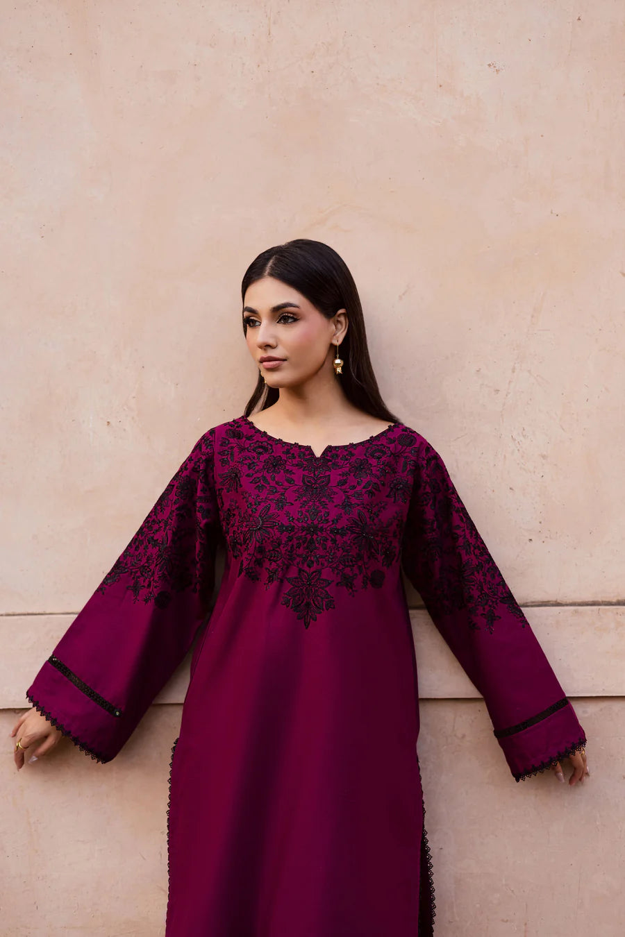 Pink Dipp 2Pc - Embroidered Lawn Dress