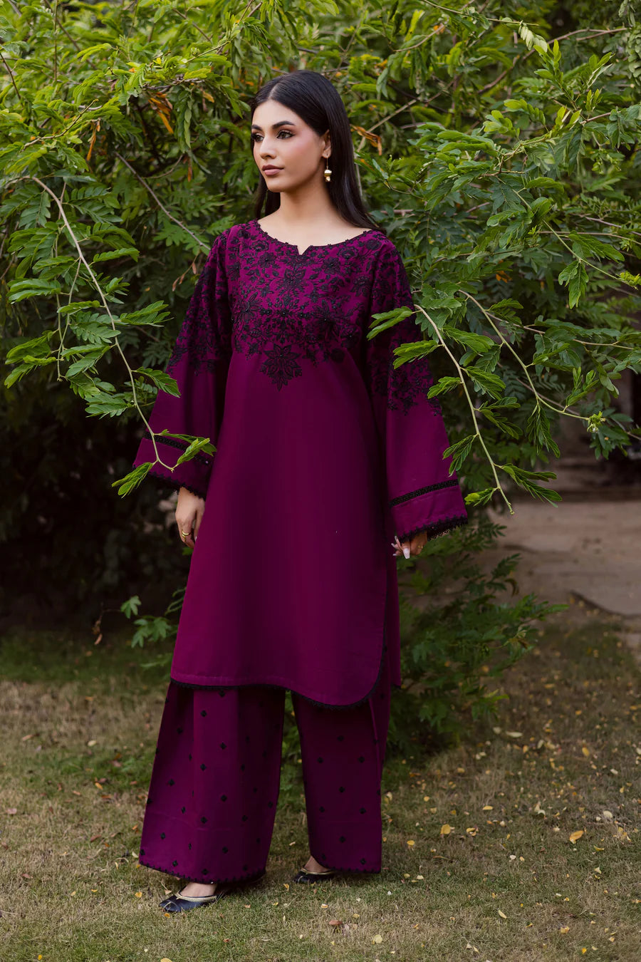 Pink Dipp 2Pc - Embroidered Lawn Dress