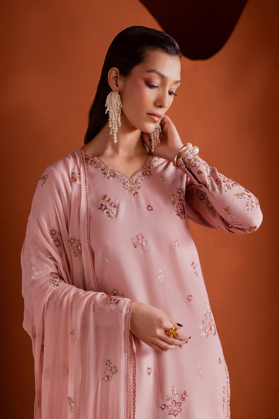 Tea Zunaisha 3Pc - Embroidered cotton Dress