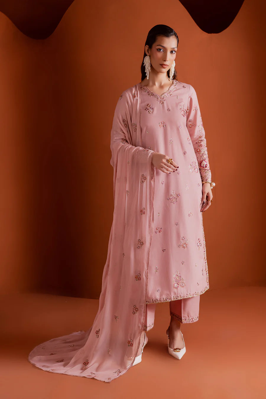 Tea Zunaisha 3Pc - Embroidered cotton Dress