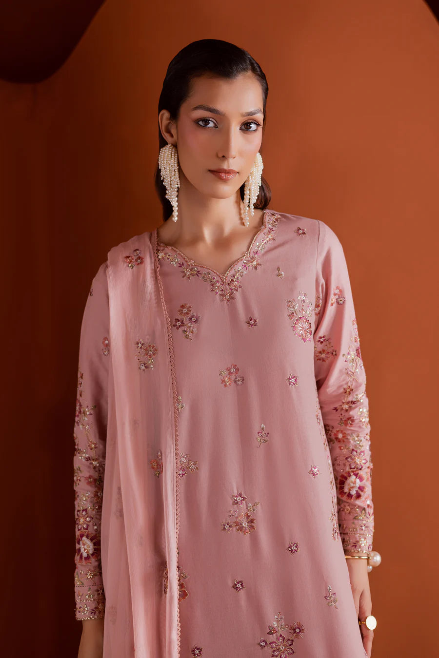 Tea Zunaisha 3Pc - Embroidered cotton Dress